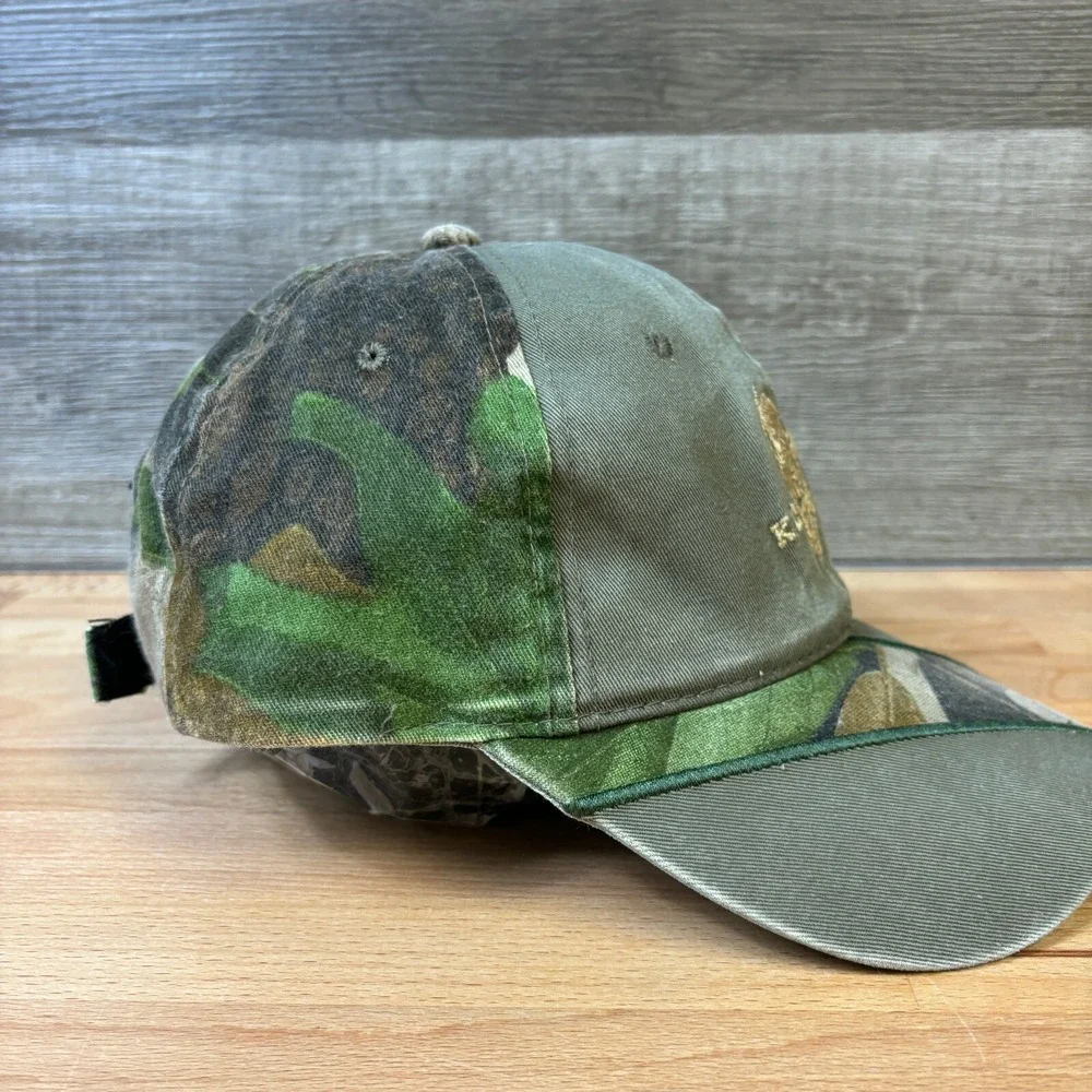 Kansas City Coutry Club Hat Cap Strap Back Brown Green Camo Outdoors‎ Adjustable